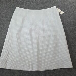 Brooks Brothers Pale Blue‎ Waffle Cotton Skirt Size 6 $148